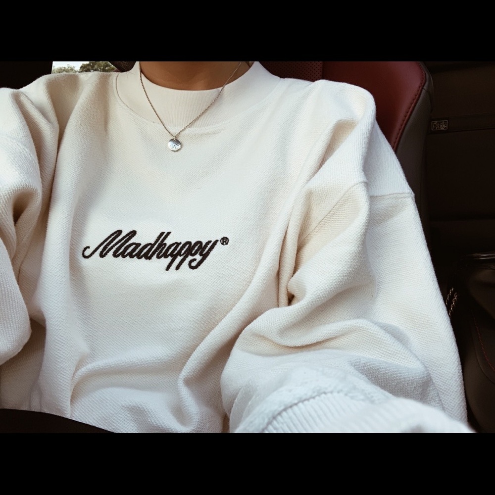 Antique white Madhappy crew